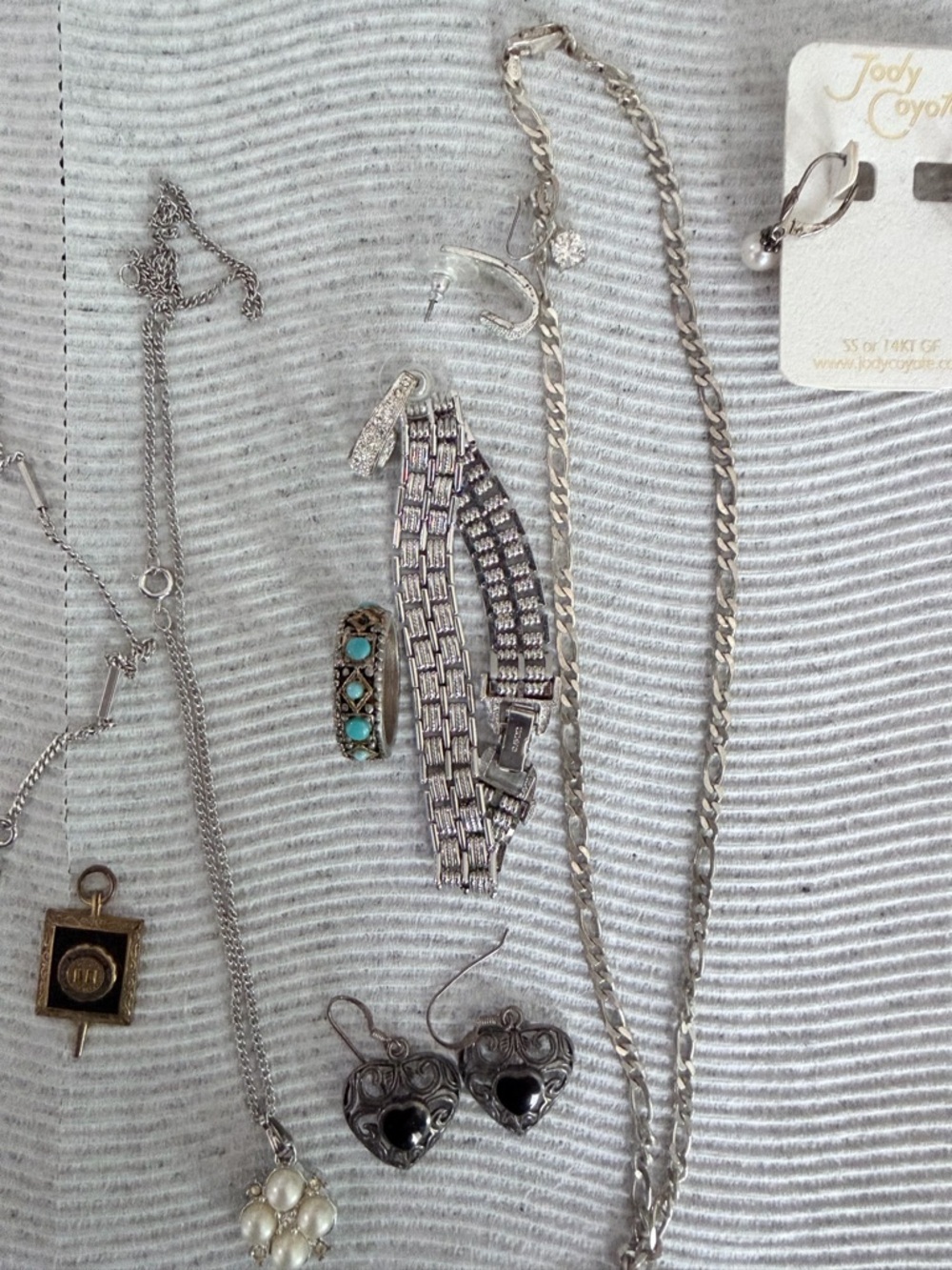 All. Jody Crystal Silver-Tone Heart Locket Pendant Necklace - Silver - Picture 6 of 7